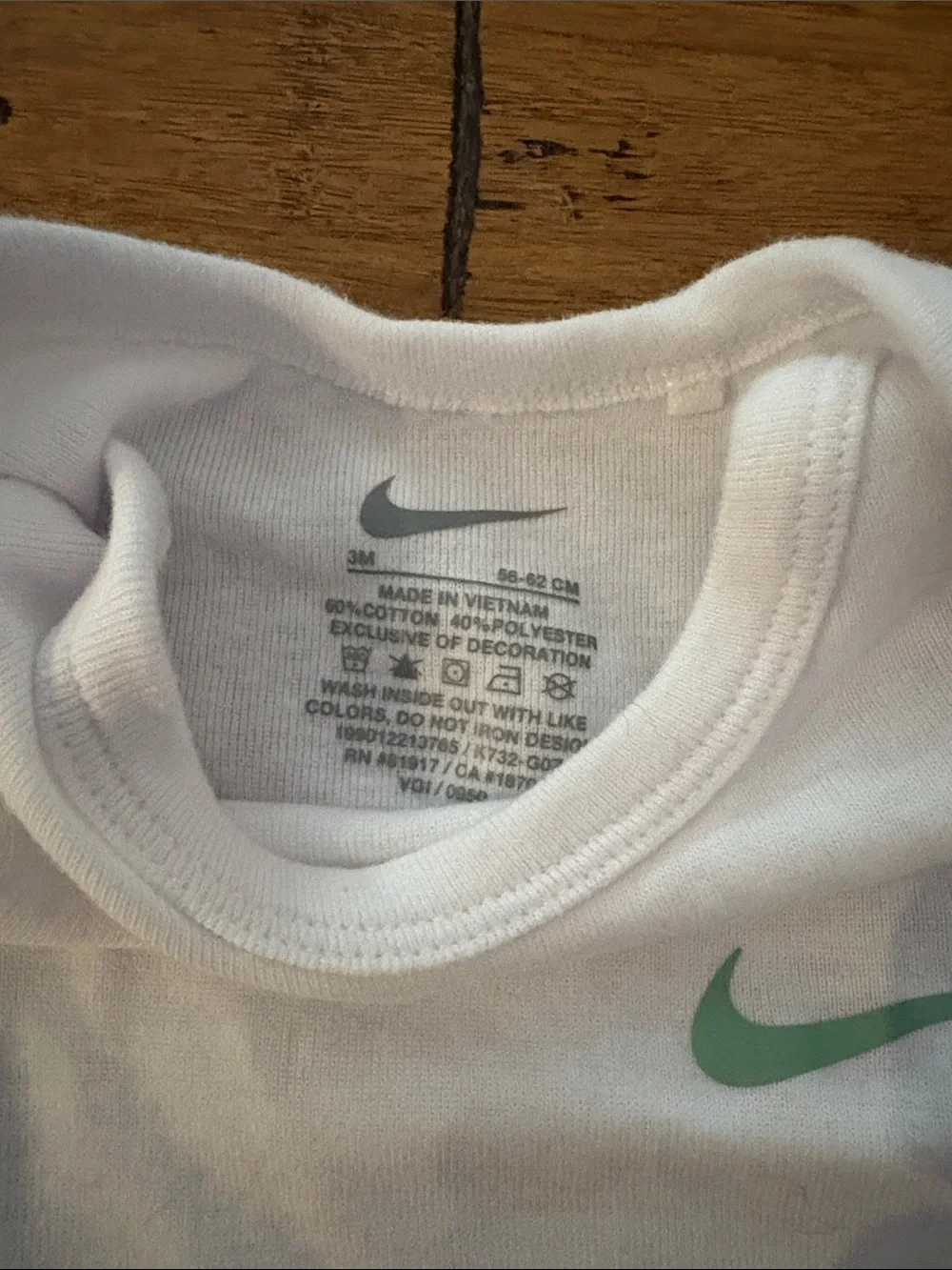 Nike Sage Green Kids Jogger Pants Set with White Bodysuits